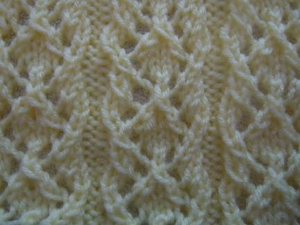diamond rib knitting pattern